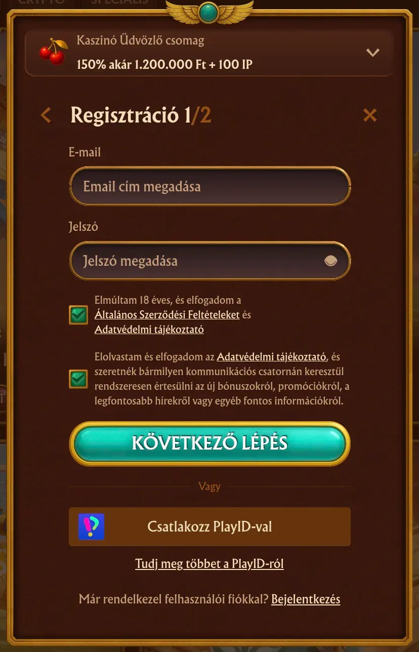 Amunra casino regisztráció